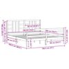 vidaXL gultas rāmis ar galvgali, Super King Size, masīvkoks