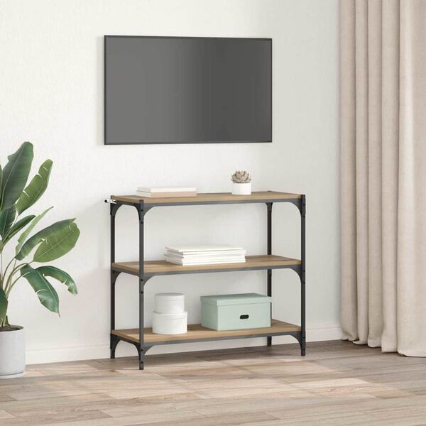 vidaXL Grāmatplaukts Artisānā ozols 80 x 33 x 70,5 cm