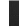 vidaXL Augstais skapītis 2 pcs Melns ozols Koka un stikla materiāls