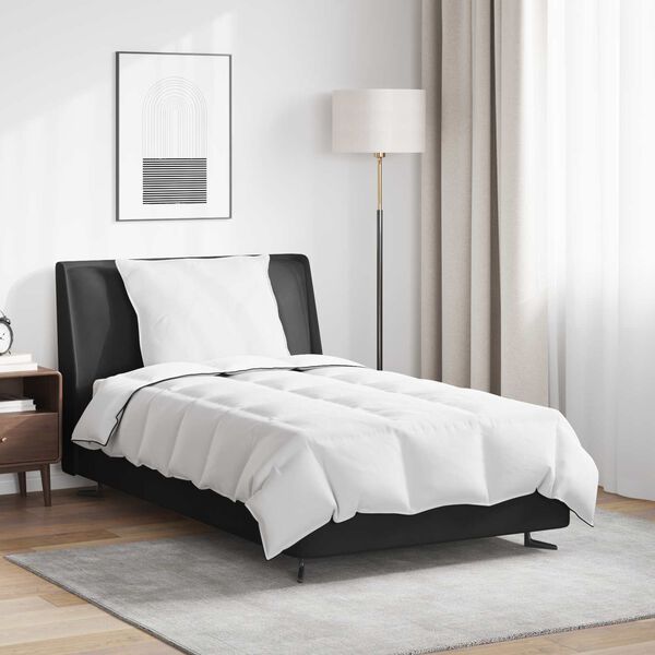 vidaXL Ziemas gultas sega ar spilvenu 2 pcs Balts Dūnu spalva