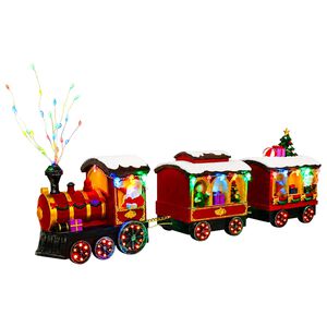 vidaXL Ziemassvētku vilciens SALO 51 x 9,5 x 24,5 cm Resin Multicolour
