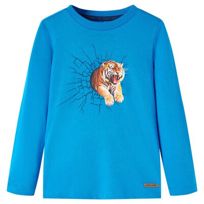 Bērnu krekls ar garām piedurknēm, koši zils, 92