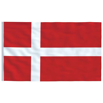 vidaXL Dānijas karogs un karoga masts, alumīnijs, 4 m