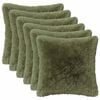 vidaXL Spilvenu pārvalks 6 pcs HEERLEN Zaļa 35 x 35 cm PV flīss