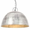 vidaXL griestu lampa, industriāls dizains, sudrabaina, 25 W, 41cm, E27