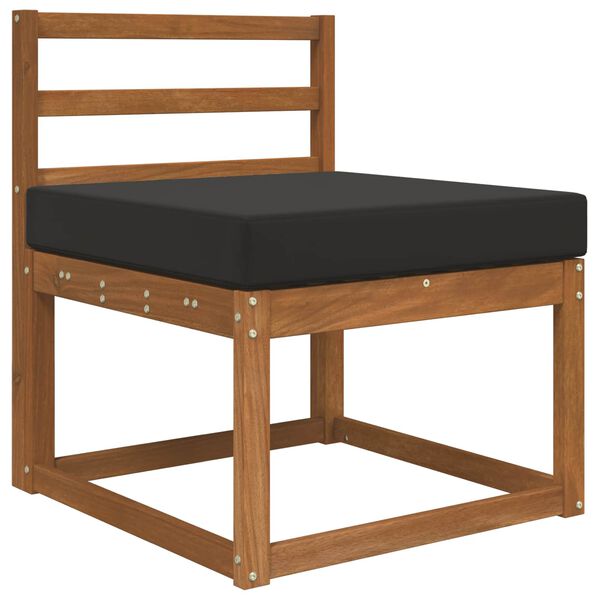 vidaXL Āra dīvāna spilvens Melns 60 x 60 x 8 cm Poliesters