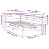 vidaXL gulta ar grāmatu plauktu, bez matrača, 75x190 cm, priedes koks