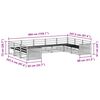 vidaXL Dīvāna komplekti 9 pcs Dabiska Cietā akācijas koks