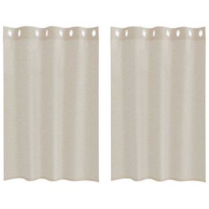 vidaXL Voile aizkaris 2 pcs Smil&scaron;u 140 x 140 cm Poliesters