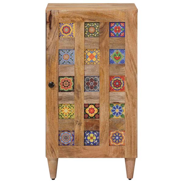 vidaXL Puse ar durvīm Dabiska 40 x 33,5 x 75 cm Cieta mango koksne