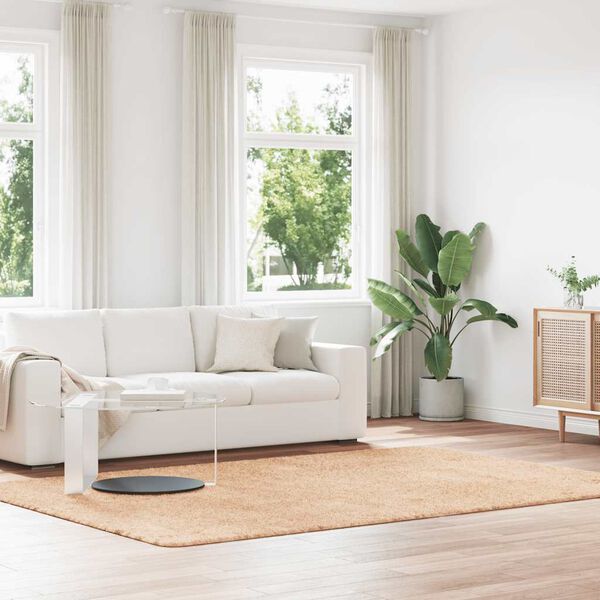 vidaXL paklājs, 200x290 cm, Shaggy, NAVARRA, bē&scaron;a, poliesters