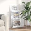 vidaXL Žurnālu statīvs Balts 51 x 11 x 102 cm Inženierijas koks