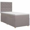 vidaXL Kontinentālā gulta ar matraci Pelēkbrūna 90 x 190 cm Audums