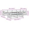 vidaXL Āra dīvānu komplekts 7 pcs Dabiska Cietā akācijas koks