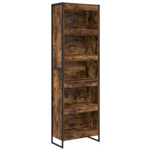 vidaXL Grāmatplaukts 60 x 30 x 189,5 cm Inženierijas koks Dūmu ozols