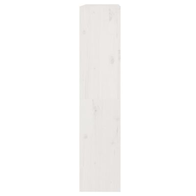 vidaXL grāmatu plaukts, balts, 80x30x135,5 cm, priedes masīvkoks
