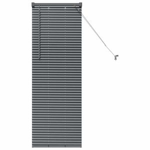 vidaXL Venēcijas žalūzijas Tum&scaron;i pelēka 130 x 40 cm Alumīnijs
