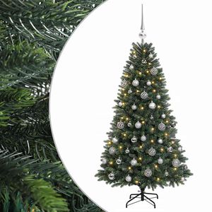 vidaXL Mākslīgā Ziemassvētku eglīte ar rotājumiem 120 cm 150 LED