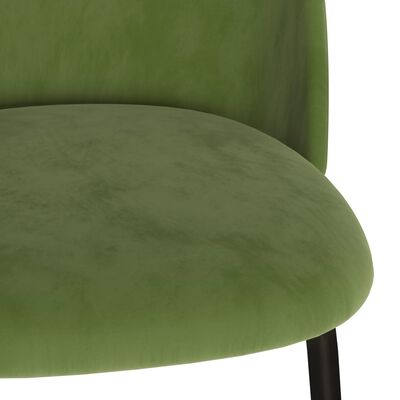 vidaXL virtuves krēsli, 4 gab., zaļš audums
