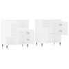 vidaXL kumodes, 2 gab., baltas, inženierijas koks
