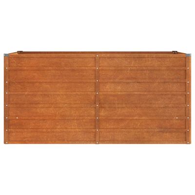 vidaXL augstā dārza puķu kaste, rūsas, 160x80x77 cm, kortena tērauds