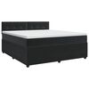 vidaXL Kontinentālā gulta ar matraci Melns 180 x 200 cm Samts