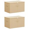 vidaXL Uzglabā&scaron;anas kaste 2 pcs Krēmkrāsa 55 x 35 x 32 cm