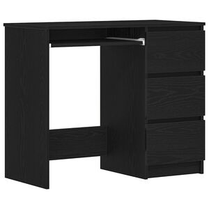 vidaXL rakstāmgalds melns ozols 90x45x76 cm inženierijas koks