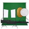 vidaXL fotostudijas komplekts &ndash; gaismas, fons, reflektors