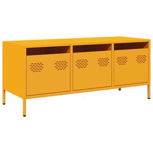 vidaXL naktsskapītis dzeltens 101,5x39x43,5 cm auksti velmēts tērauds