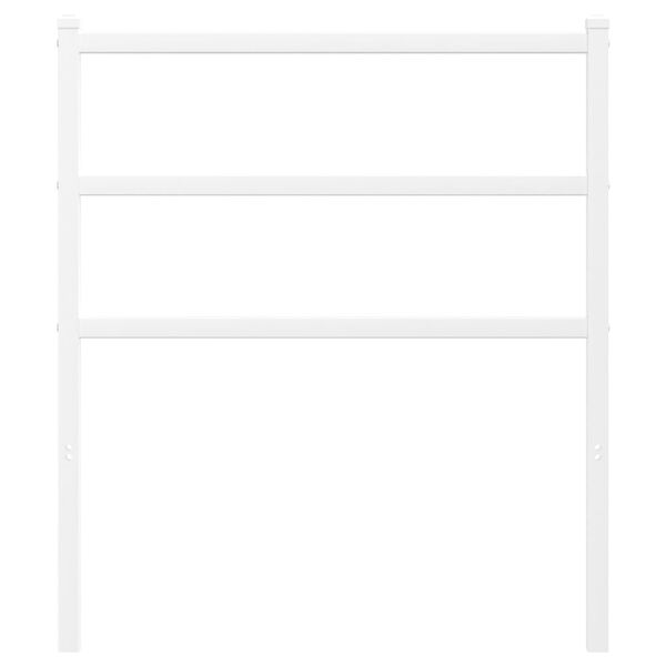 vidaXL gultas galvgalis, balts, metāls, 75 cm