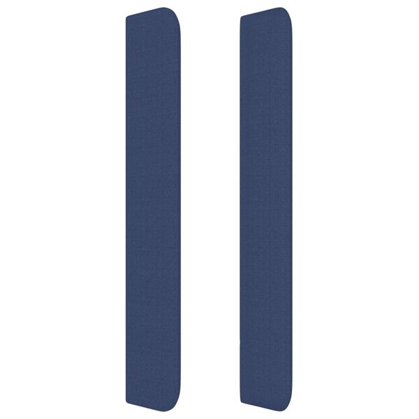 vidaXL galvgalis ar malām, 163x16x118/128 cm, zils audums