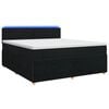 vidaXL Kontinentālā gulta ar matraci Melns 180 x 200 cm Audums