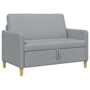 vidaXL Sofas ar uzglabā&scaron;anu Gai&scaron;i pelēka 122 x 78 x 87 cm Poliesters