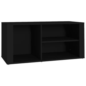 vidaXL apavu plaukts, melns, 100x35x45 cm, inženierijas koks