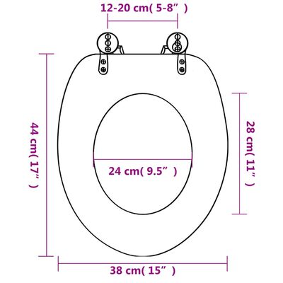 vidaXL tualetes poda sēdekļi ar vākiem, 2 gab., MDF, jūraszvaigzne