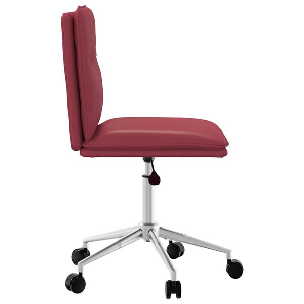 vidaXL virtuves krēsls, vīnsarkana mākslīgā āda