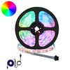 vidaXL LED stripa 12 gab. Melna un caurredzama Vara un plastmasa