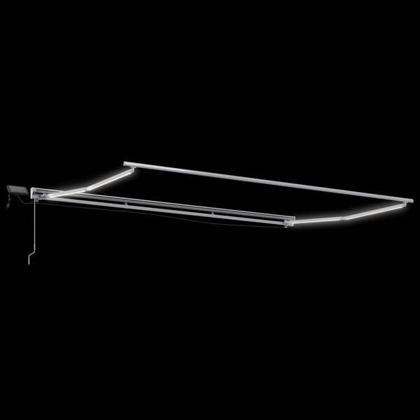 vidaXL Manuāls nojumes rāmis ar LED Sarkana un balta 4 &times; 3 m