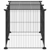 vidaXL 8 paneļu mājdzīvnieku būris, melns, 35x35 cm, tērauds