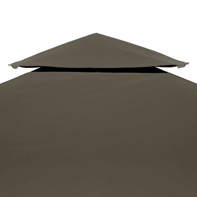 vidaXL nojumes jumta pārsegs, divdaļīgs, 310 g/m², 4x3 m, pelēkbrūns
