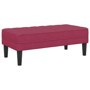 vidaXL sols ar spilvenu Vīna sarkans 113 x 57 x 39 cm Samts