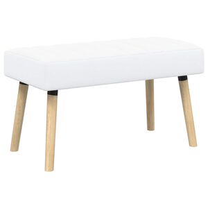 vidaXL Kanāla pūkains sols Balts 80 x 40 x 46 cm Audums