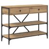 vidaXL Konsoles galds ar atvilktni Brūna 100 x 34,5 x 75 cm koka