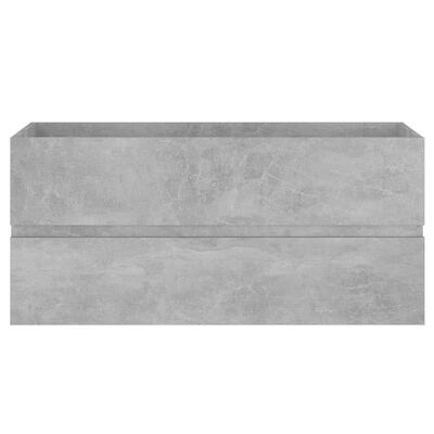 vidaXL izlietnes skapītis, betonpelēks, 100x38,5x45 cm, skaidu plāksne