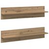 vidaXL Sienas plaukts Pie sienas 2 pcs Artisānā ozols