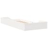 vidaXL Gultas rāmis Balts 90 x 200 cm Ciets priedes koks