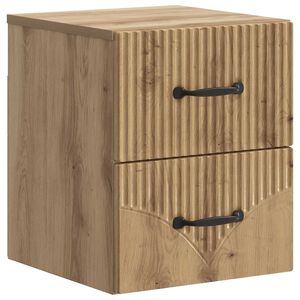 vidaXL Sienā stiprināms nakts skapis Artisan Ozols 34,5 x 33 x 40 cm