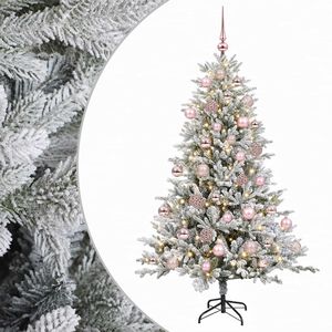 vidaXL Mākslīgā Ziemassvētku egle ar bumbiņu 120 cm 150 LED