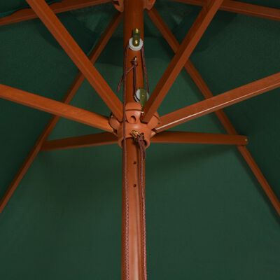 vidaXL saulessargs, 270x270 cm, koka kāts, zaļš
